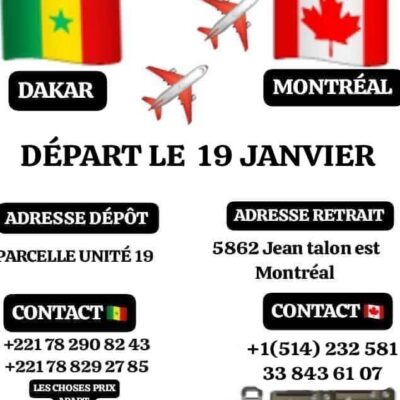 GP VOL DIRECT SENEGAL-CANADA