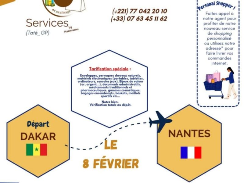 SERVICES TATE GP SENEGAL-FRANCE(DAKAR-NANTES)