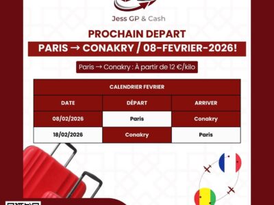 JESS GP & CASH GUINEE-FRANCE(CONAKRY-PARIS)