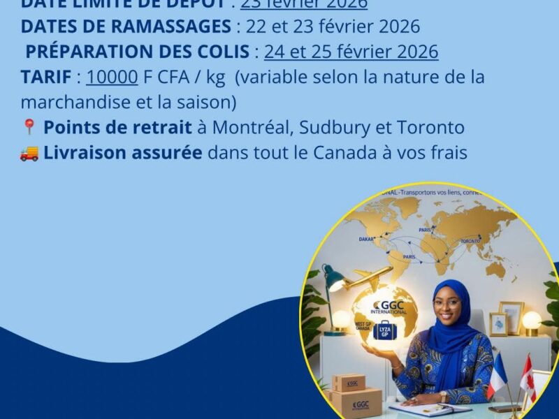 GP SENEGAL-CANADA(DAKAR-MONTREAL-SUDBURY-TORONTO)