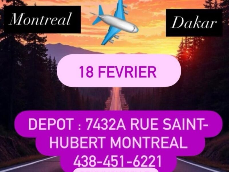 CARGO INTERNATIONAL CANADA-SENEGAL(MONTREAL-DAKAR)