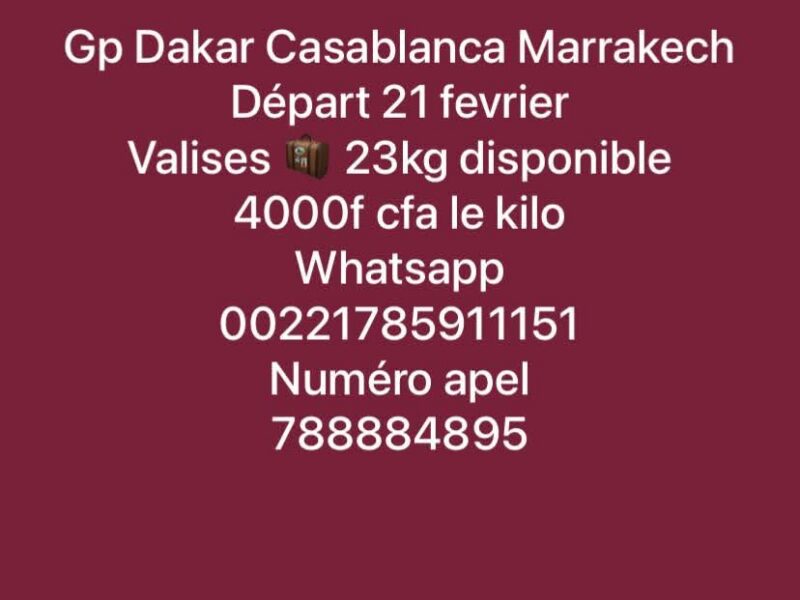 GP RASSOUL BUSINESS SENEGAL-MAROC(DAKAR-CASA)