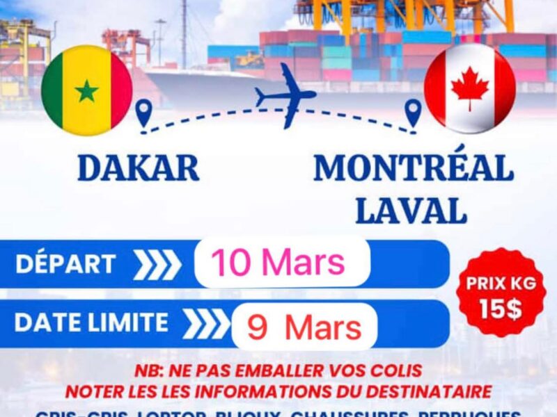 SOPE NABY CARGO DAKAR-MONTREAL -LAVAL