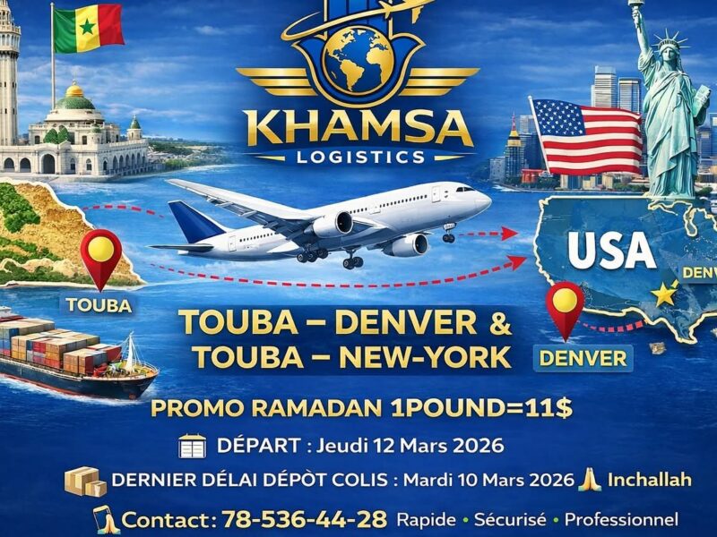KHAMSA LOGISTICS SENEGAL-USA(DAKAR-DENVER-NEW YORK)